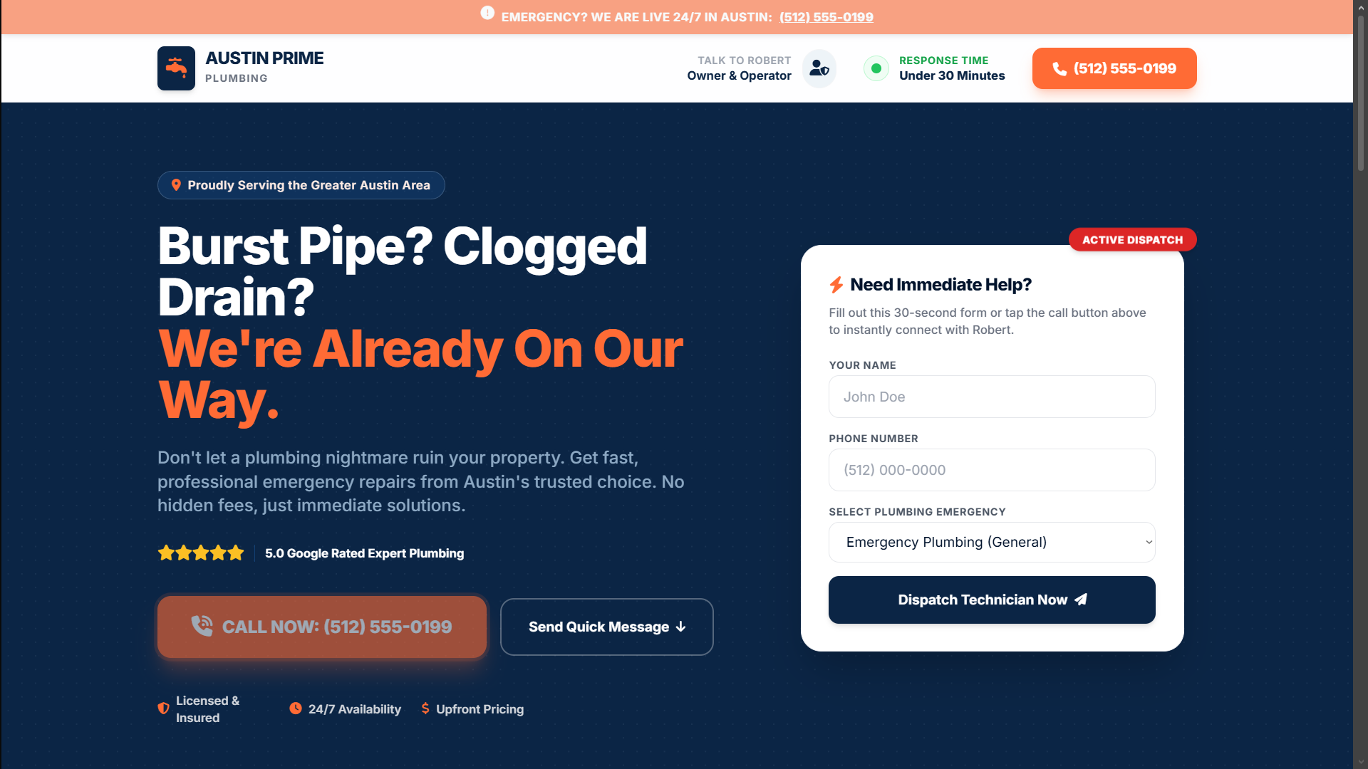 Austin Prime Plumbing Page
