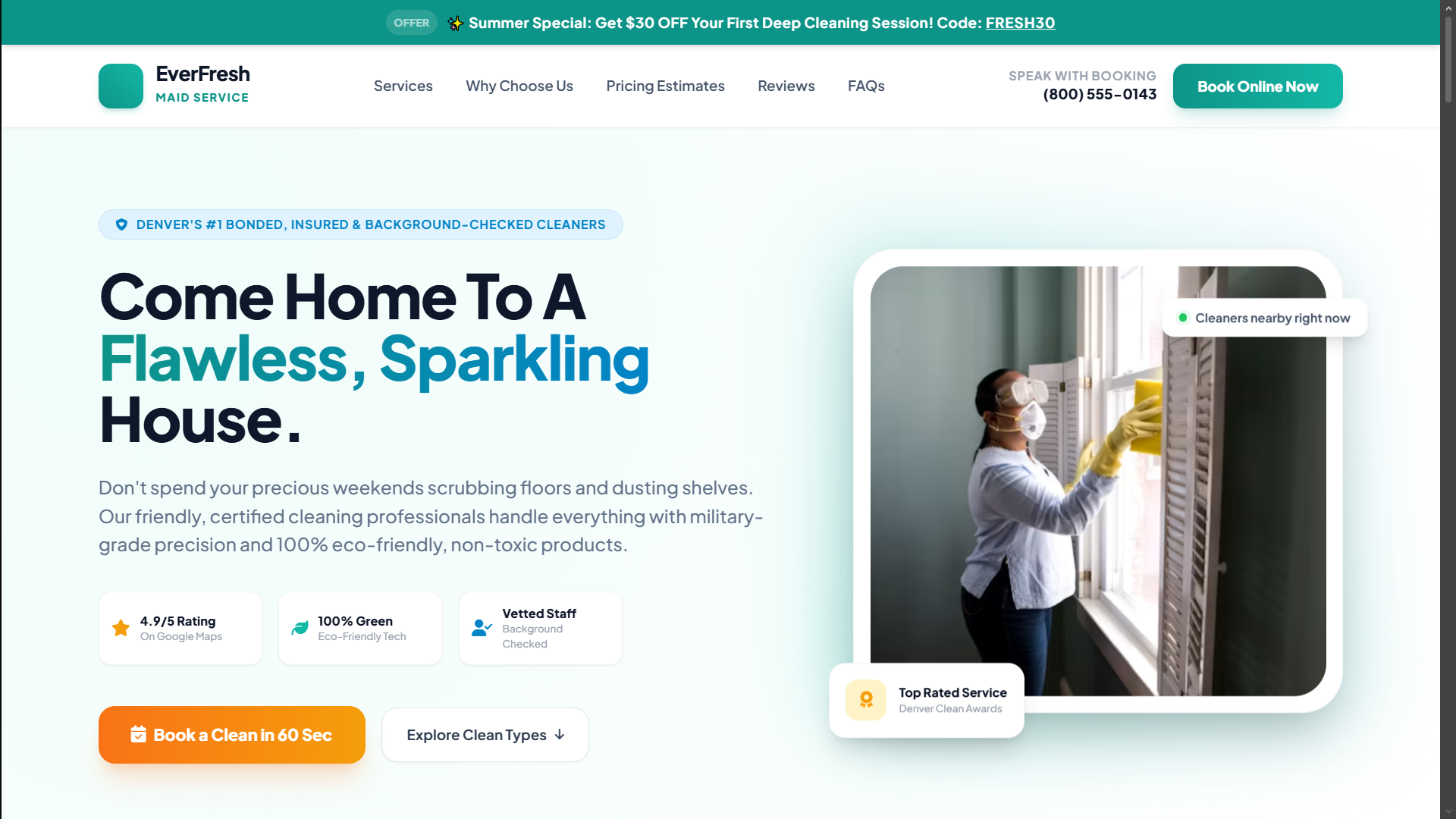 EverFresh Cleaning Page